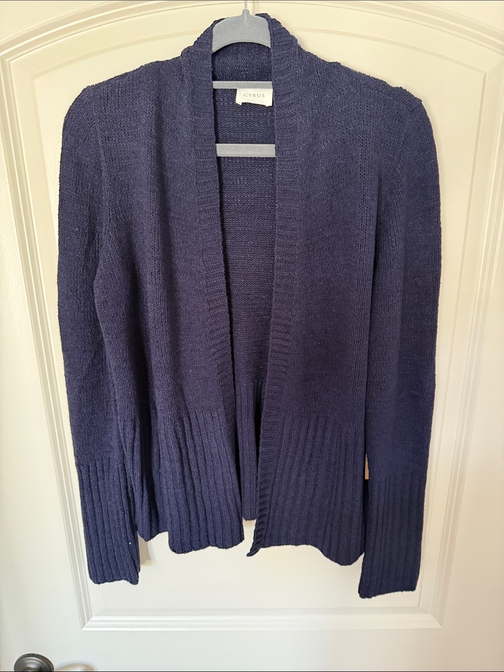 Cyrus Open Shawl Collar Cardigan - Navy Blue 0062